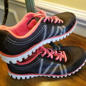 Black and Hot Pink Sneakers